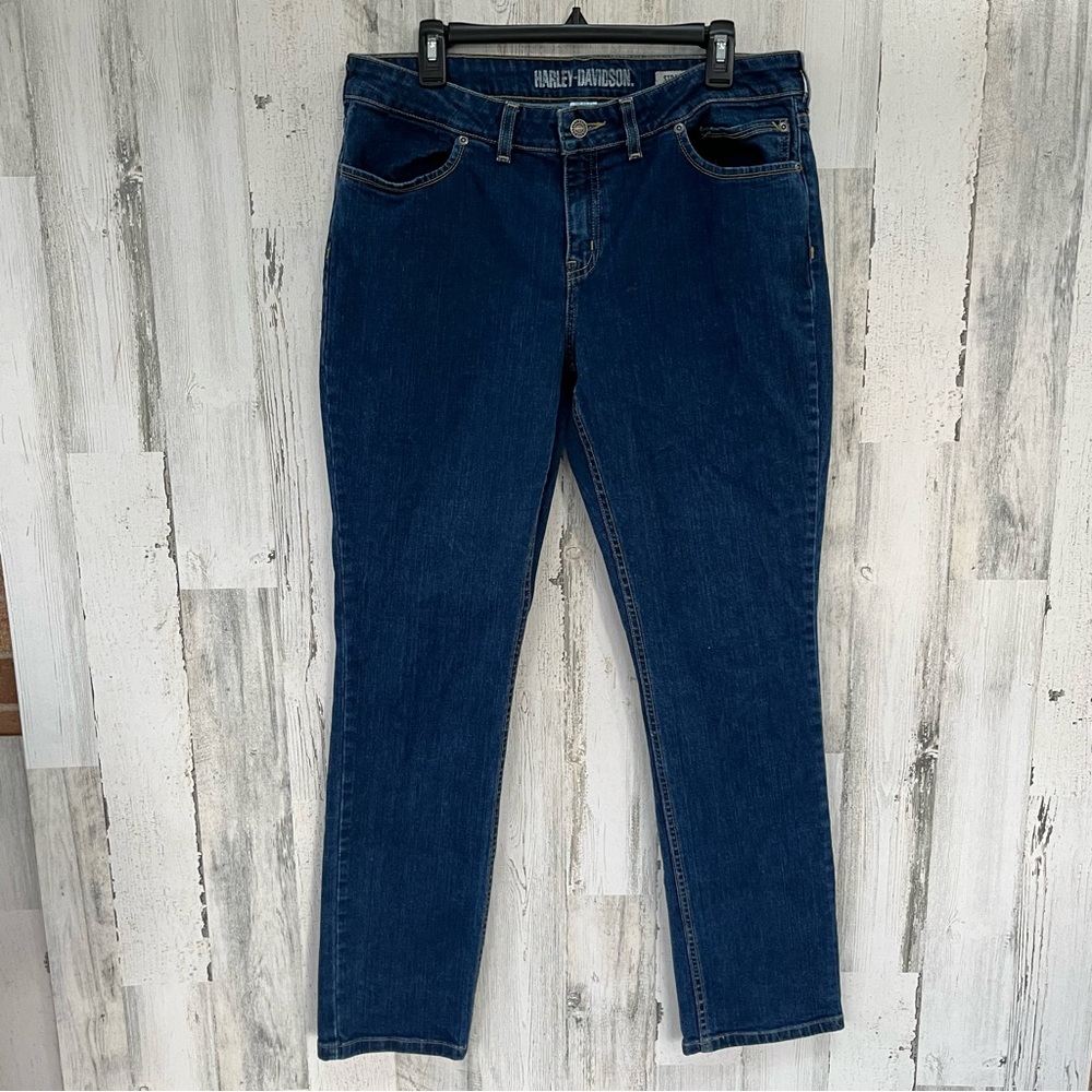 Harley Davidson Men’s Blue Denim Jeans Straight Leg Size 32X32
